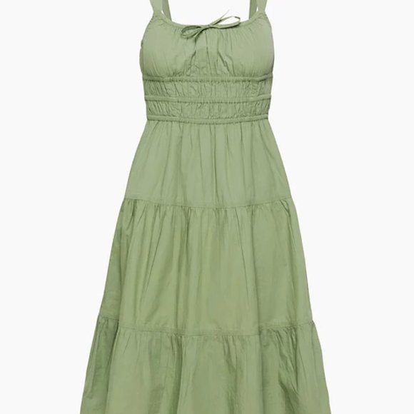 Aritzia Martine Green Midi Dress - Picture 2 of 2